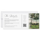 Tropical QR Code Boarding Pass Destination Wedding