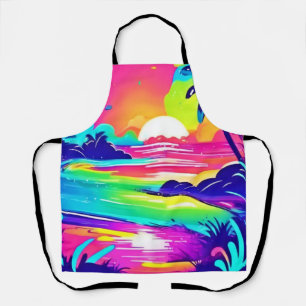 Tropical Rainbow Beach Dream Apron