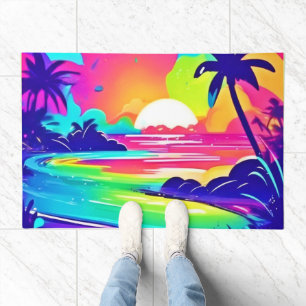 Tropical Rainbow Beach Dream Doormat