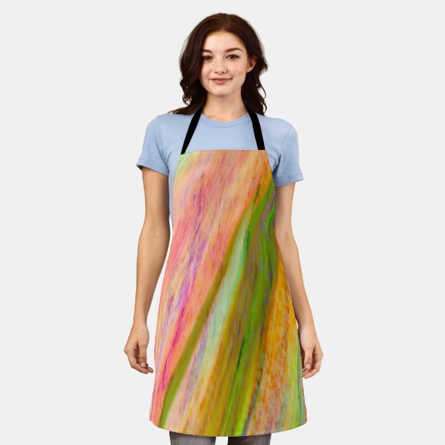 Tropical Rainbow Leaves Apron (Worn)