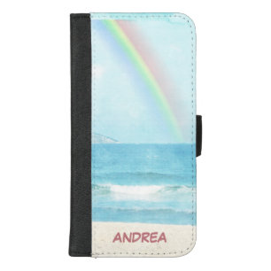 Tropical Rainbow Monogrammed Wallet Case