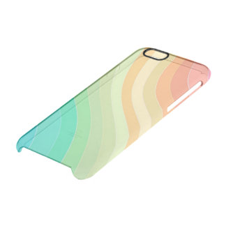 Tropical Rainbow Pastel Stripes Clear iPhone 6/6S Case