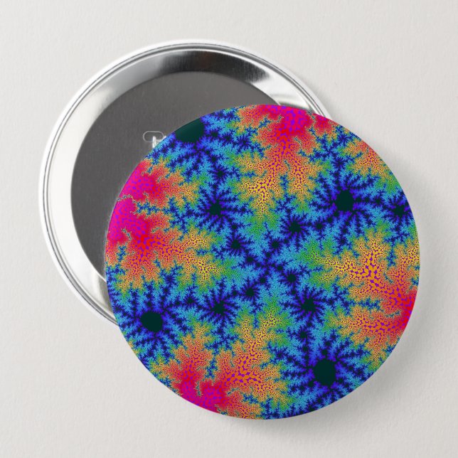 Tropical Rainbow Speckle Button (Front & Back)