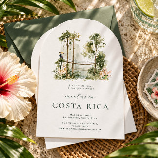 Tropical Rainforest Destination Wedding Save The Date