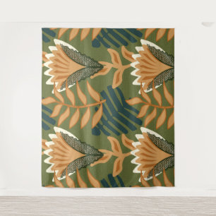 Tropical Rainforest Floral Blossom Design Tapestry