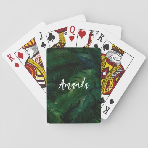 Tropical Rainforest Leafy Green Foliage Playing Cards