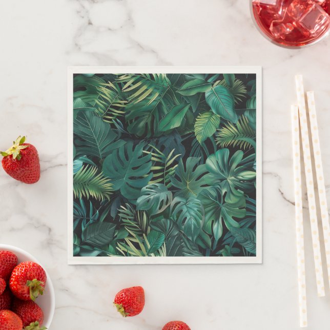 Tropical Rainforest Leaves Napkins (Insitu)