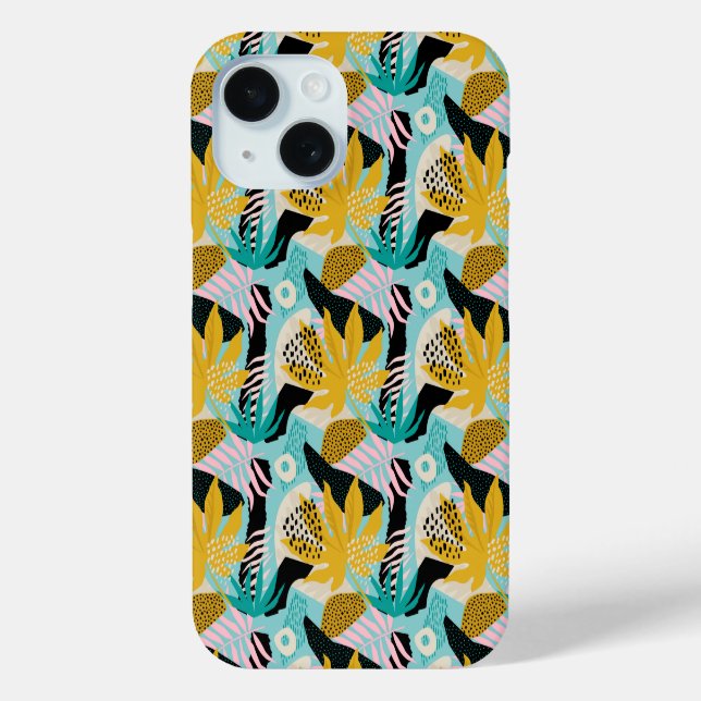 Tropical Rainforest Leaves Pattern Case-Mate iPhone Case (Back)