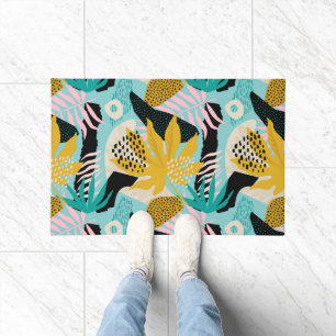 Tropical Rainforest Leaves Pattern Doormat