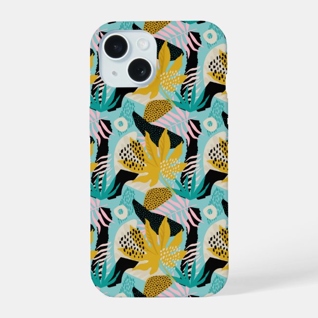 Tropical Rainforest Leaves Pattern Iphone Case (Back)
