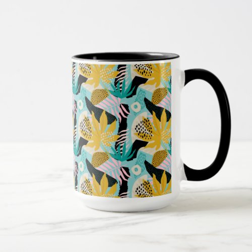 Tropical Rainforest Leaves Pattern Mug