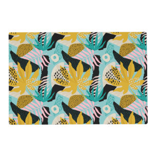 Tropical Rainforest Leaves Pattern Placemat