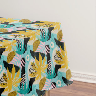 Tropical Rainforest Leaves Pattern Tablecloth