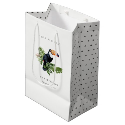 Tropical Rainforest Toucan Fauna Any Age Birthday Medium Gift Bag