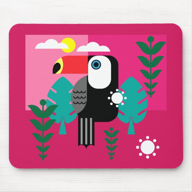 Tropical Rainforest Toucan Mouse Pad (Front)