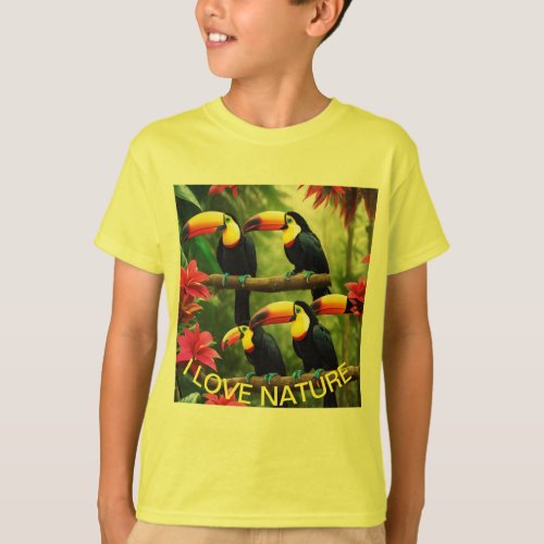 Tropical Rainforest Toucan Paradise T_Shirt