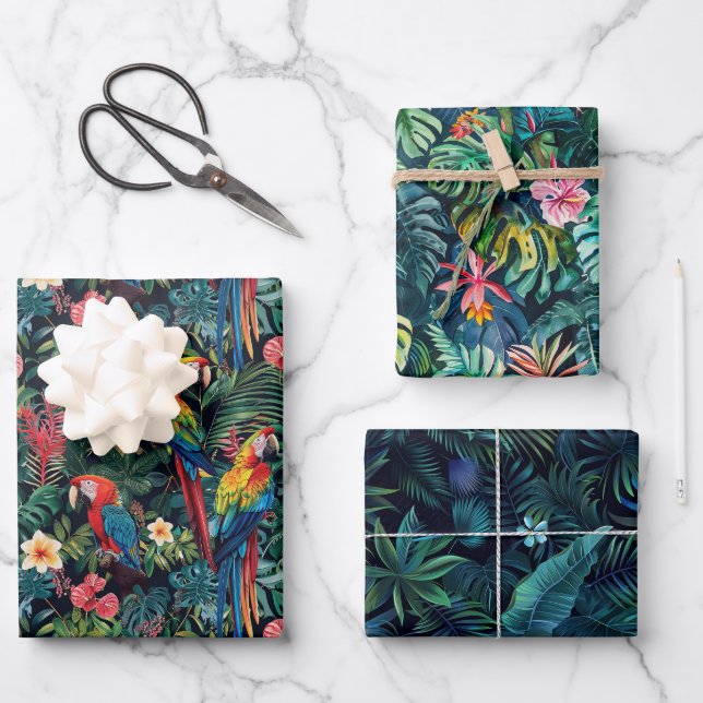 Tropical Rainforest  Wrapping Paper Sheets (Front)