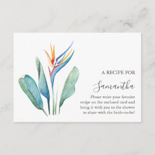 Tropical Recipe For The Bride Enclosure Card