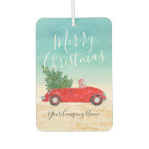 Tropical Red Car Merry Christmas Business Promo Air Freshener