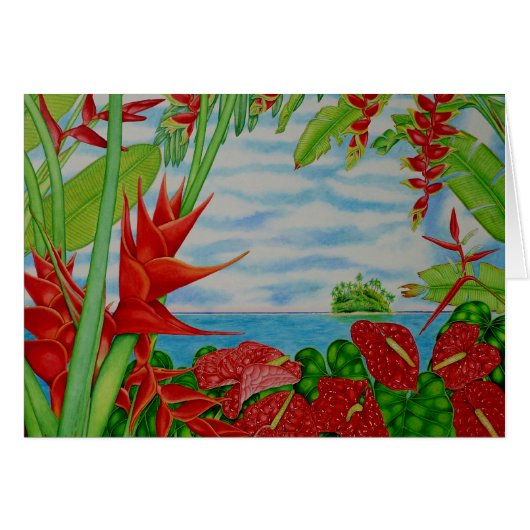 Tropical Red Cards (Front Horizontal)