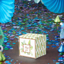 Tropical Red Flowers Green Leaves All Occasion  Favor Boxes
