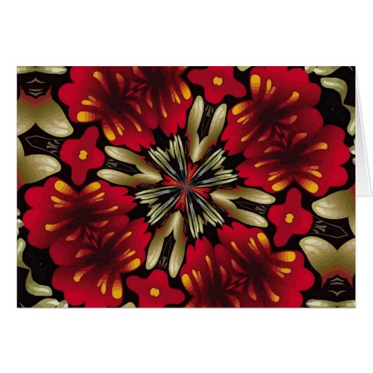 Tropical Red Mandala Kaleidoscope (Front Horizontal)