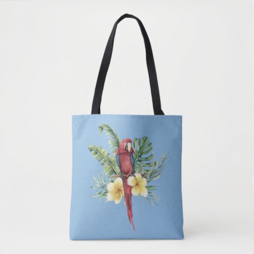 Tropical Red Parrot All_Over_Print Tote Bag