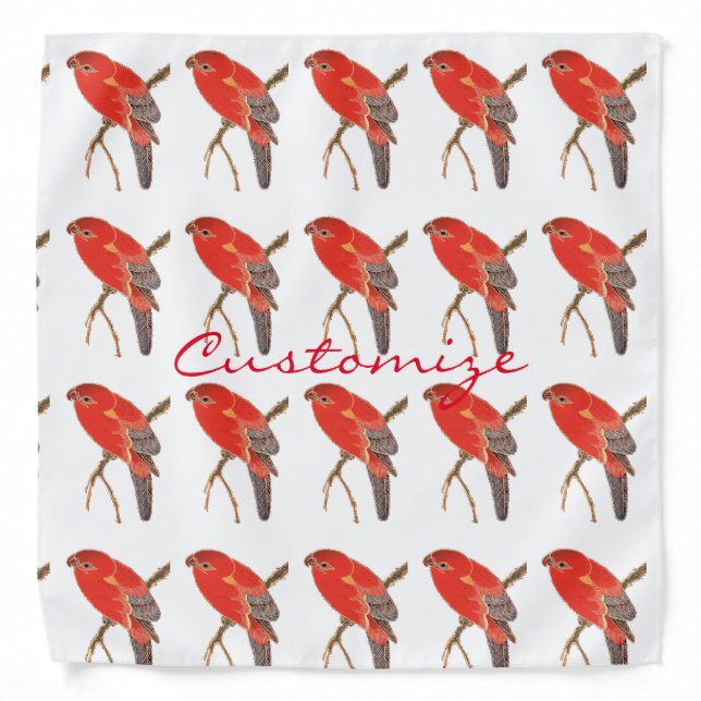Tropical Red Parrot Thunder_Cove Bandana (Front)