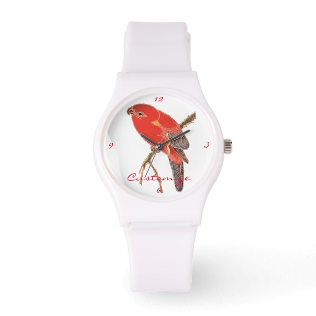 Tropical Red Parrot Thunder_Cove Watch (Front)
