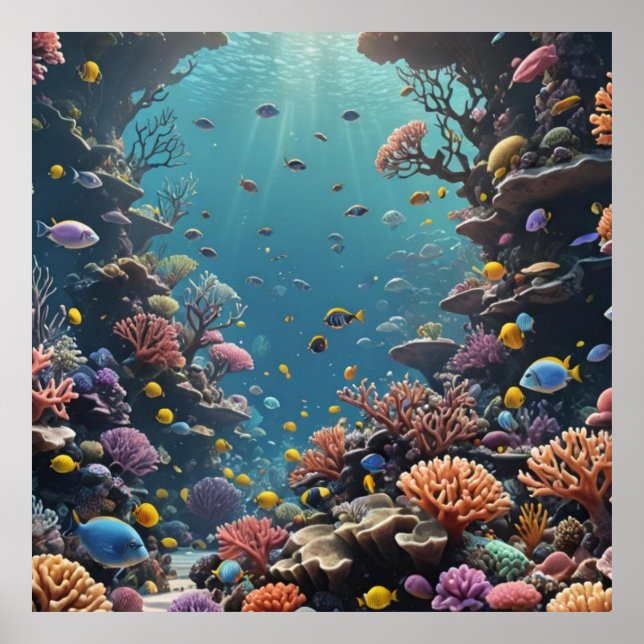 Tropical reef escape poster (Front)