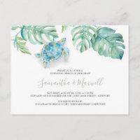 Tropical Rehearsal Dinner Invitation Postcard
