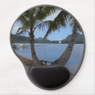 Tropical relaxing rounded mousepad