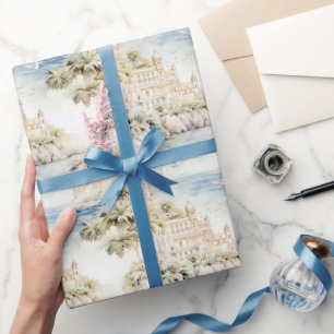 Tropical Resort Ocean Sea Coast Wrapping Paper
