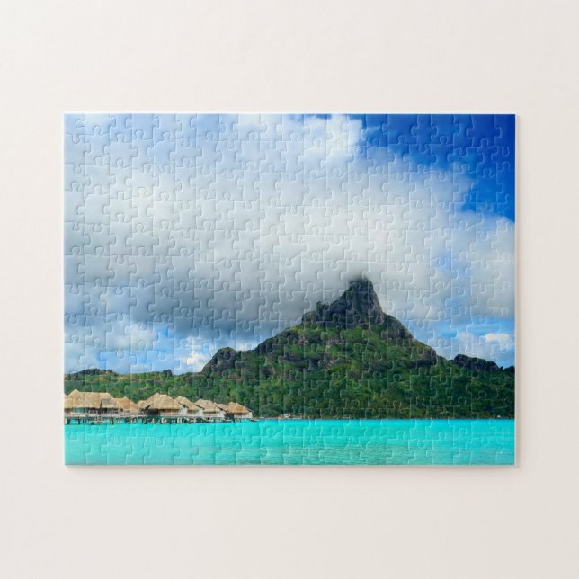 Tropical resort on Bora Bora jigsaw puzzle (Horizontal)