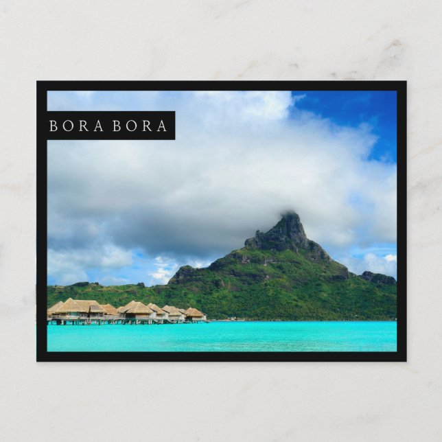 Tropical resort on Bora Bora postcard (Front)