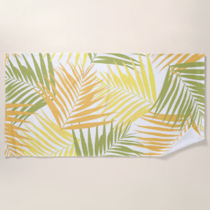Tropical Retro #2 #palms #decor #art Beach Towel