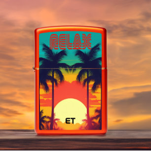 Tropical Retro 80s Style  Zippo Lighter