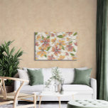 Tropical Retro Botanicals Canvas Print<br><div class="desc">Add some beach house vibes to your space with this gorgeous floral design. Large stylish and whimsical flowers in beautiful warm tones bring sunshine to any room. Colors of goldenrod yellow,  orange,  coral,  green,  brown,  and pink Tropical Retro Botanicals Canvas Print.</div>