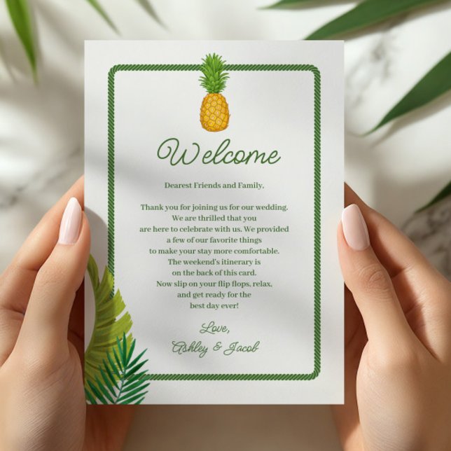 Tropical Retro Wedding Letter and Itinerary Program (Creator Uploaded)