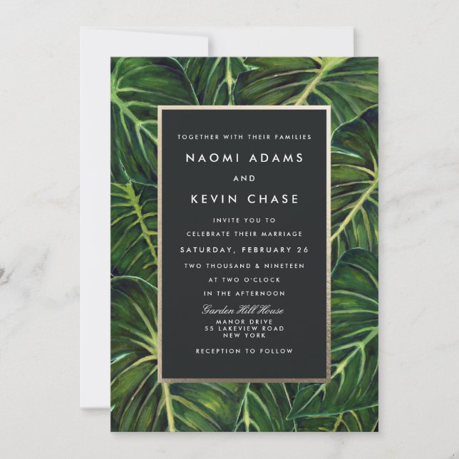 Tropical Romance Invitation (Front)