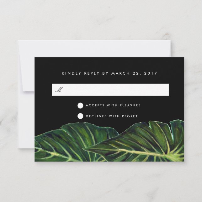 Tropical Romance / RSVP Card (Front)