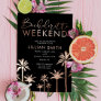 Tropical Rose Gold Bachelorette Weekend  Foil Invitation