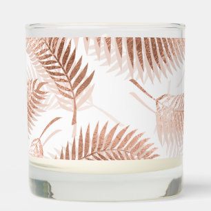 Tropical Rose Gold Leaf Scented Candle