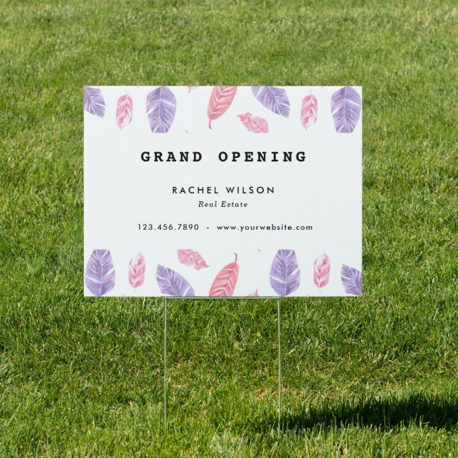 Tropical Rose White Realtor Sign (Insitu)