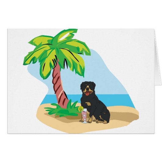 tropical rottweiler cards (Front Horizontal)