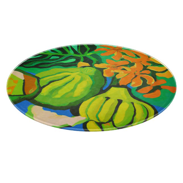 Tropical Round Cutting Board (Corner)
