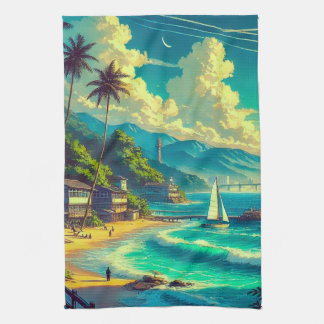 Tropical Ryukyu Dreams Kitchen Towel