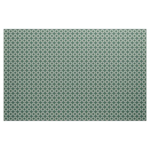 Tropical Sacramento Green and Silver Circle Patter Fabric