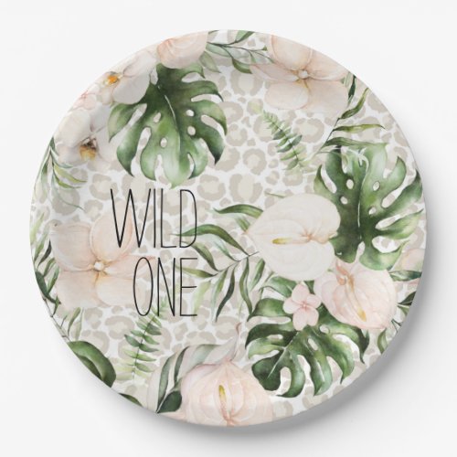 Tropical Safari Birthday Plate Wild One Plates