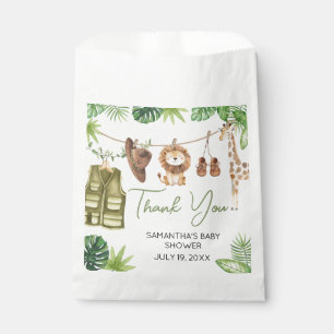 Tropical Safari Jungle Animals Baby Shower Favor Bag